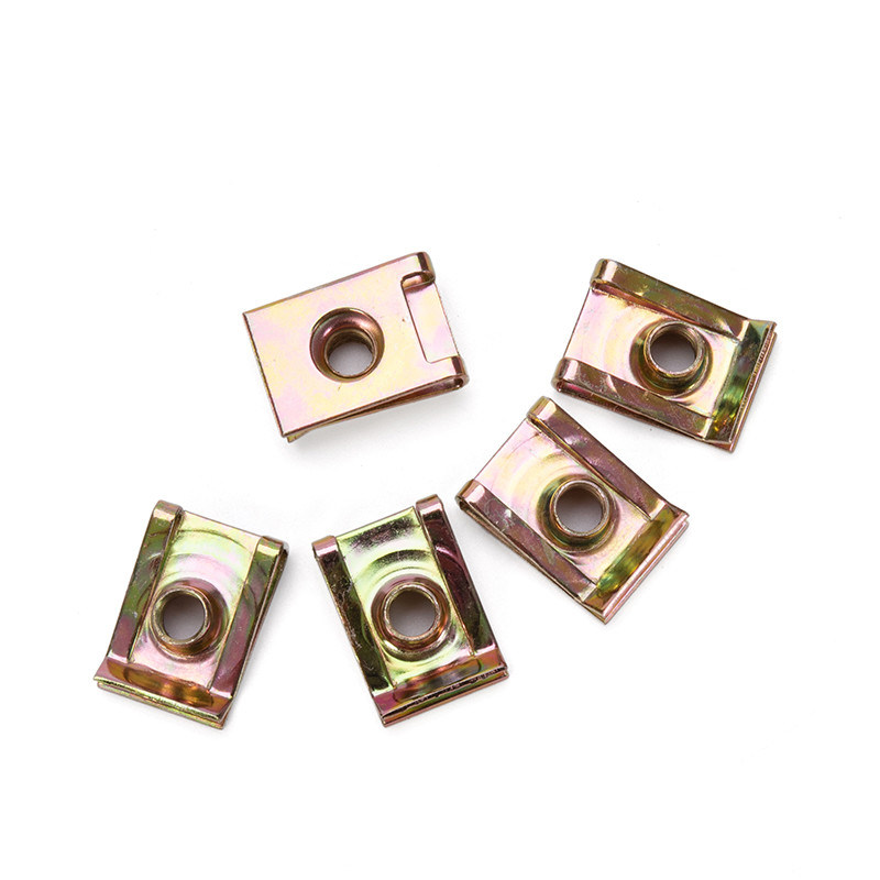 Tête hexagonale galvanisée 304 acier inoxydable acier au carbone Noix de pinceau armoire mécanique et électrique boucle de ressort avec finition simple