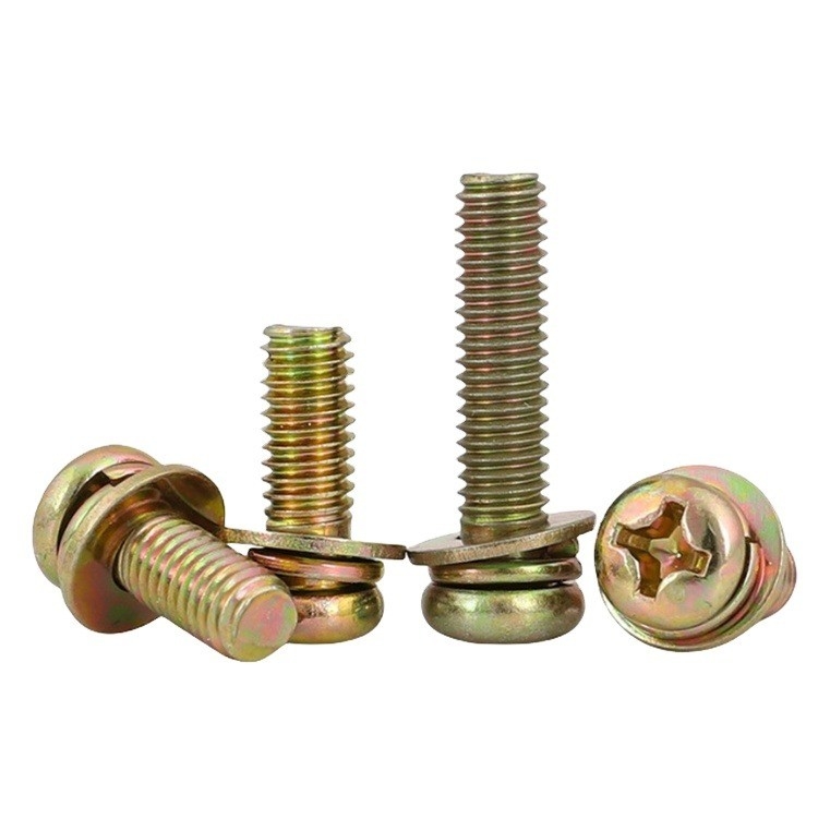 Système de mesure INCH Pan Head Croix vis zinc M3 M4 M5 M6 avec tailles 1,6-20 mm et finition chromée