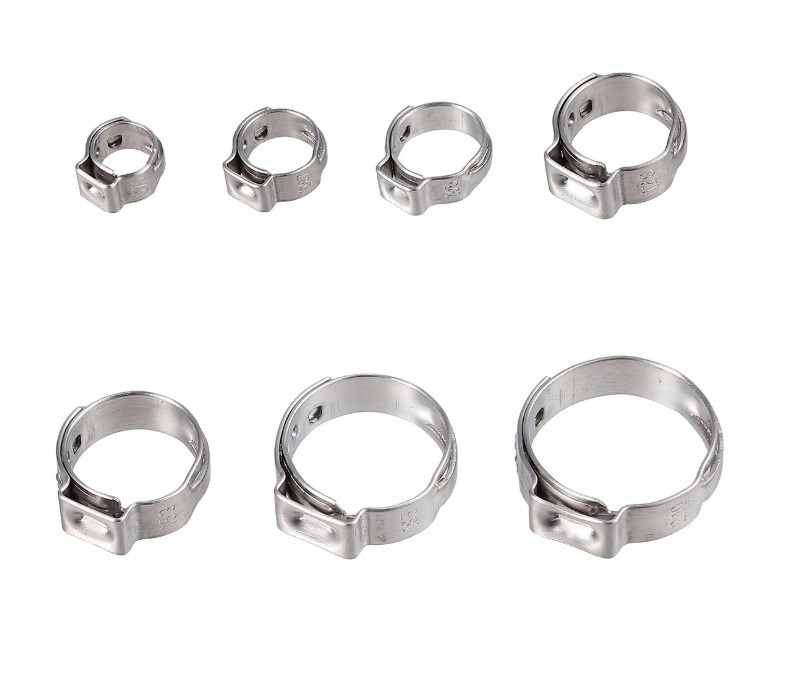 Clamps d'oreille simple en acier inoxydable 304 pour l'industrie générale fourni par support personnalisé OEM