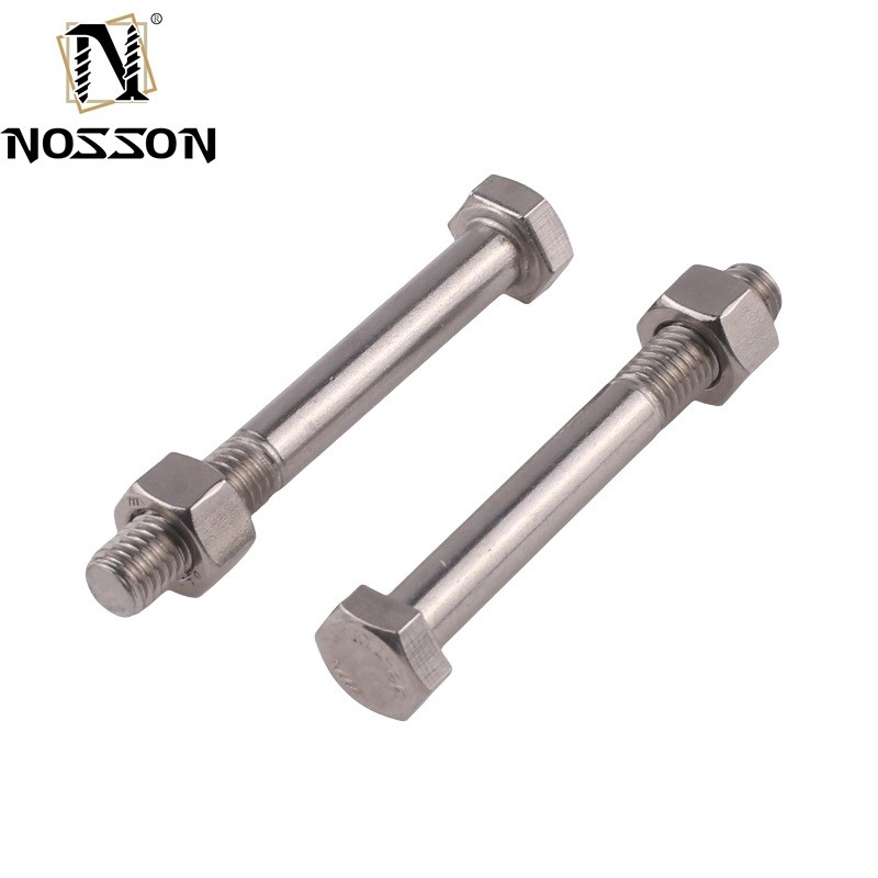 Zinc Finition ANSI/ASME Standard en acier inoxydable demi-fil Hex boulon pour les applications lourdes