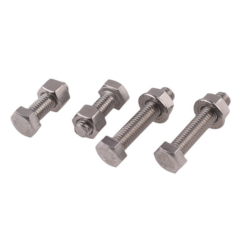 En acier inoxydable ANSI/ASME M8 boulon à tête hexagonale Grade 4.8/ 8.8/ 10.9/ 12.9 Boulon à demi-fil et écrous Pernos Din 931 Finition zinc