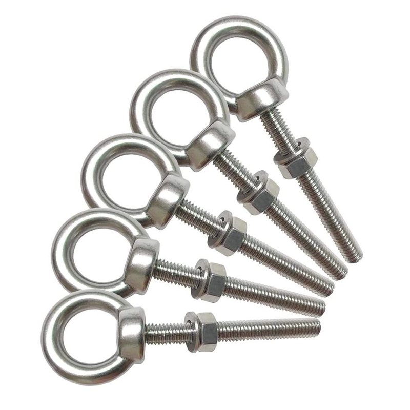Système de mesure INCH Boulons oculaires en acier inoxydable M6 Épaule 1/4 &quot; X 2&quot; Boulons oculaires lourds vis pour le levage finition plate