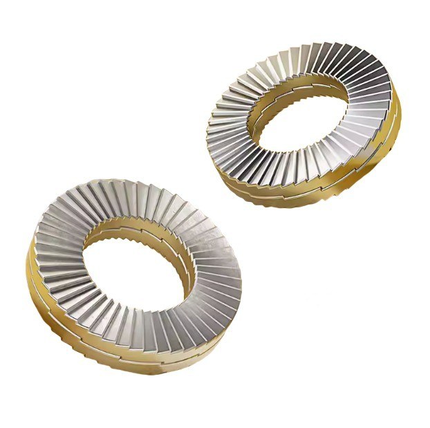 Laveuse à double pliage à verrouillage automatique pour la lutte contre la perte en acier inoxydable en acier inoxydable DIN25201 à double coin empilé