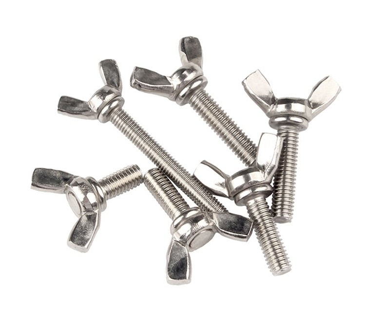 Norme ANSI/ASME M6 M8 M10 Boulons et écrous à ailes en acier inoxydable résistants à la corrosion pour les machines industrielles