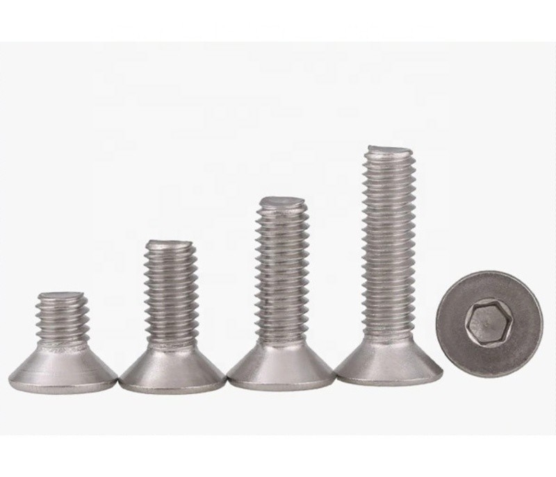 304 en acier inoxydable Din7991 M3-M16 Countersunk Head Hexagon Socket Screw pour les distributeurs de fixations standard BS