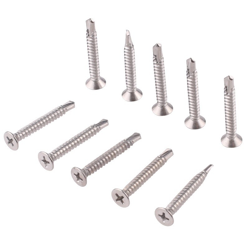 ST4.2 ST4.8 ST5.5 ST6.3 Scoupe à auto-perçage métrique JIS standard avec côtes/bords sous la tête et performance en acier inoxydable