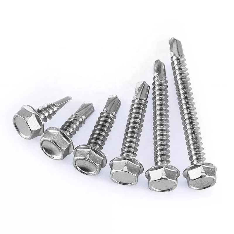 Screw de toiture de bâtiment ST5.5 Galvanisé Métal Hexagon Head Tek Bois en acier inoxydable Hex Screw de perçage avec laveuse EPDM