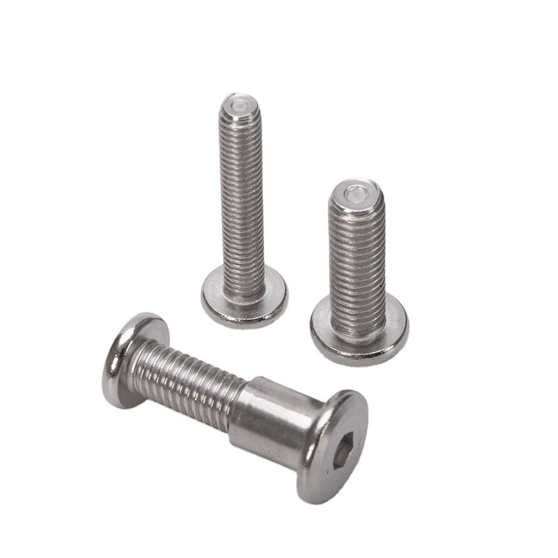 Grade métrique 8.8 A2-50 M6 en acier inoxydable 304 tête de prise hexagonale plate vis de Chicago avec écrous standard DIN