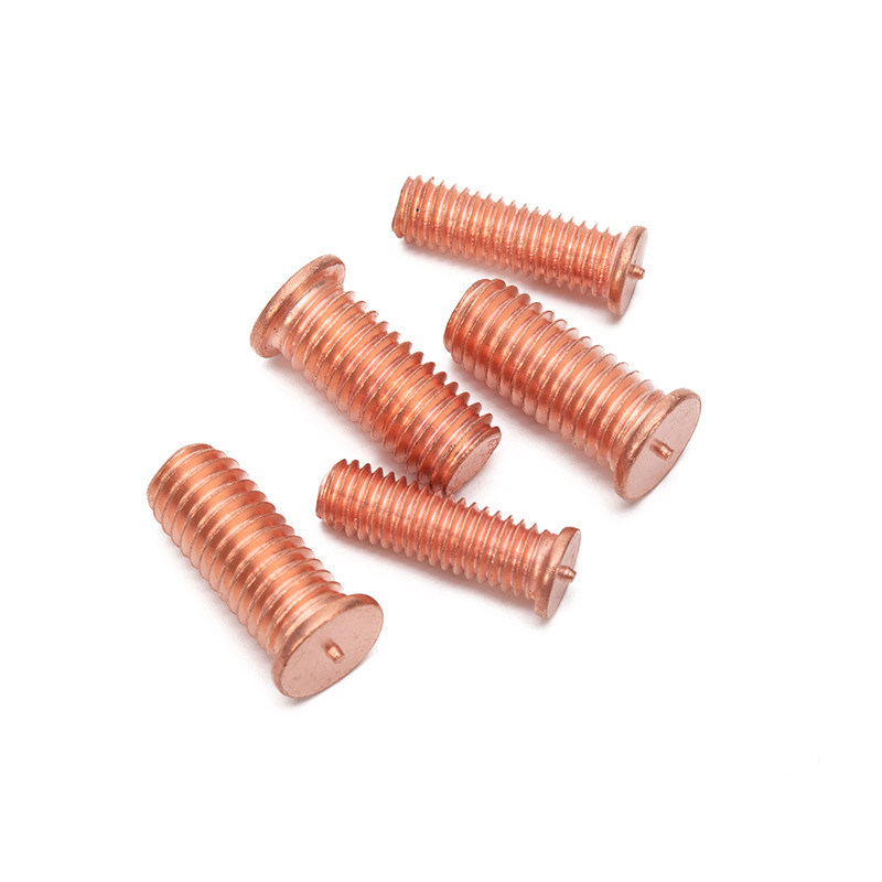 Décharge du condensateur non revêtu de finition brillante fil extérieur en acier soude enduit de cuivre M6 M8 M10 ISO13918 pour l'aluminium