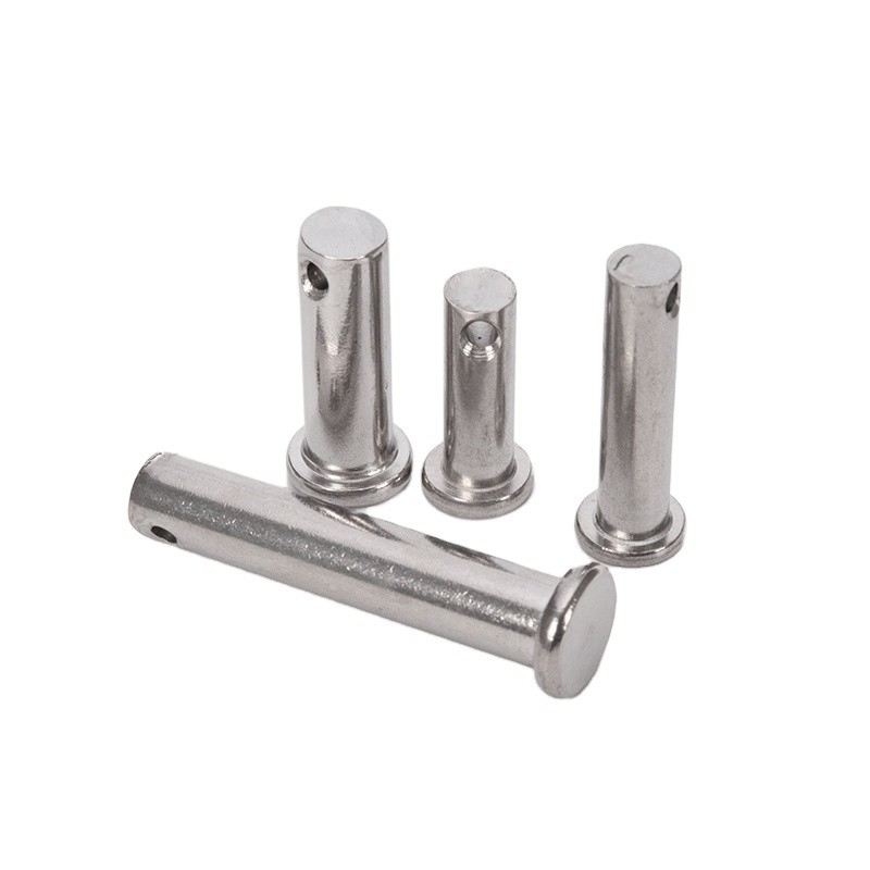 Pins de Clevis Standard DIN1444 SUS304 en acier inoxydable à tête plate Pinceau à dowel fixation Pinceau M3 M4 M5 M6 M8 M10 Pinceau avec trous
