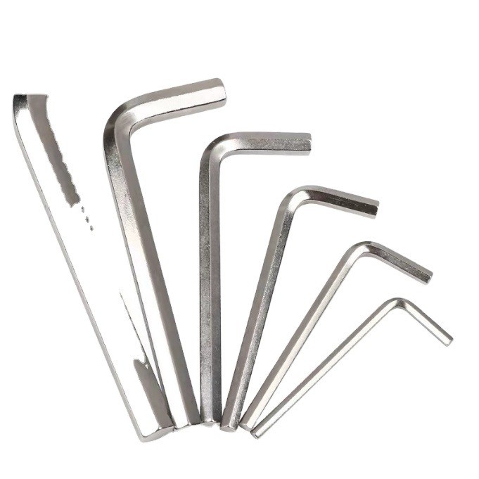 Ensemble de clé hexagonale en forme de L en acier au carbone 3 mm 4 mm 5 mm 6 mm de qualité industrielle
