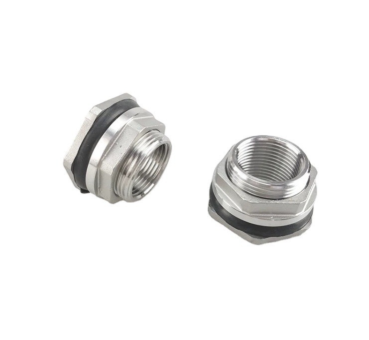 Connecteur de réservoir d'eau en cuivre à connexion égale à deux tétons 1/2 &quot; 3/4 &quot; 1&quot; Tuyau en laiton mâle à clé simple et lâche raccords pivotants jointe à écrous