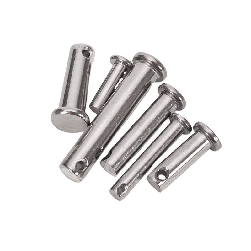 A2 A4 acier inoxydable à tête plate arbre clevis broches avec trou pour les broches de ressort plus longue durée de vie TiCN finition résistance à la corrosion