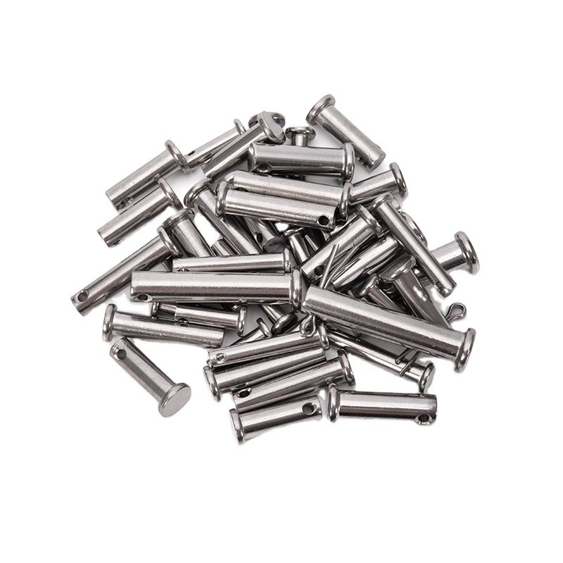 Durée de vie plus longue TiCN Finition en acier inoxydable 304 Tête plate broche cylindrique avec trou et fermeture en acier