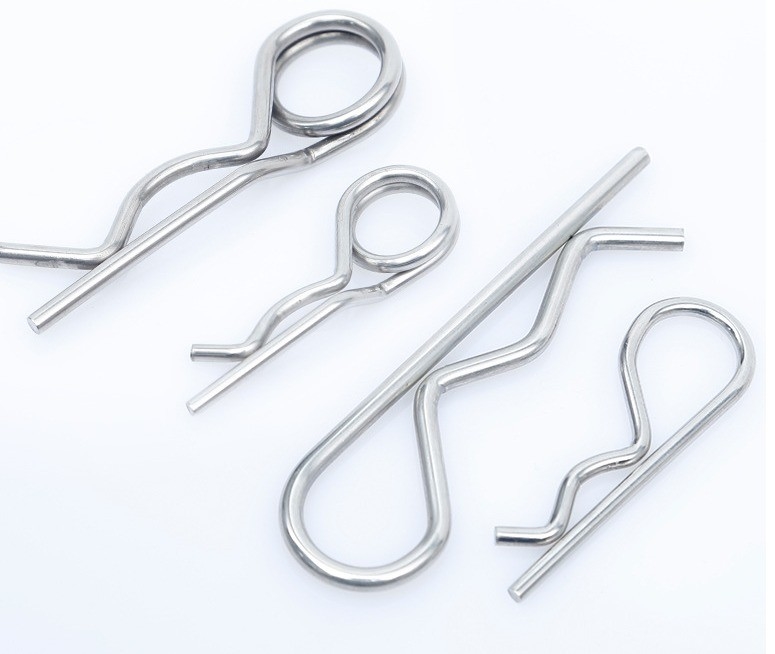 Pins de ressort raides à fente en acier inoxydable hautement résistant avec trou creux jaune de zinc en acier au carbone de type R