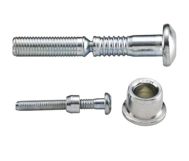 Finition lumineuse C50L Dome Head Ring Grooved Lock Bolt avec collier de noix Haute résistance à la traction en acier inoxydable non revêtu