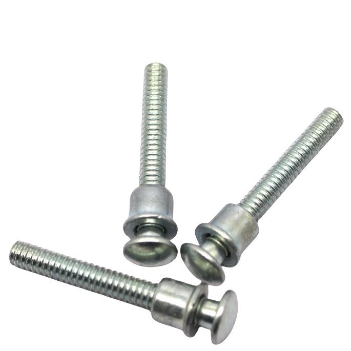 Rings en acier inoxydable de haute précision boulon et collier Rings-Rivets enroulés Finition brillante pour les projets de l'industrie de la construction