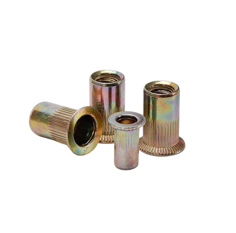 DIN Standard personnalisé à tête plate, écrous de rivets, inserts filettés sous pression pour l'industrie pétrolière et gazière dans le système de mesure métrique