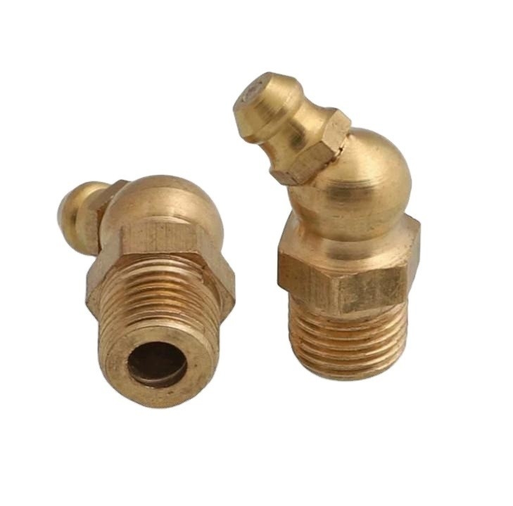 Réduction de la tête hexagonale connexion féminine 90 degrés lubrifiant hydraulique adapté pour la lubrification à la graisse