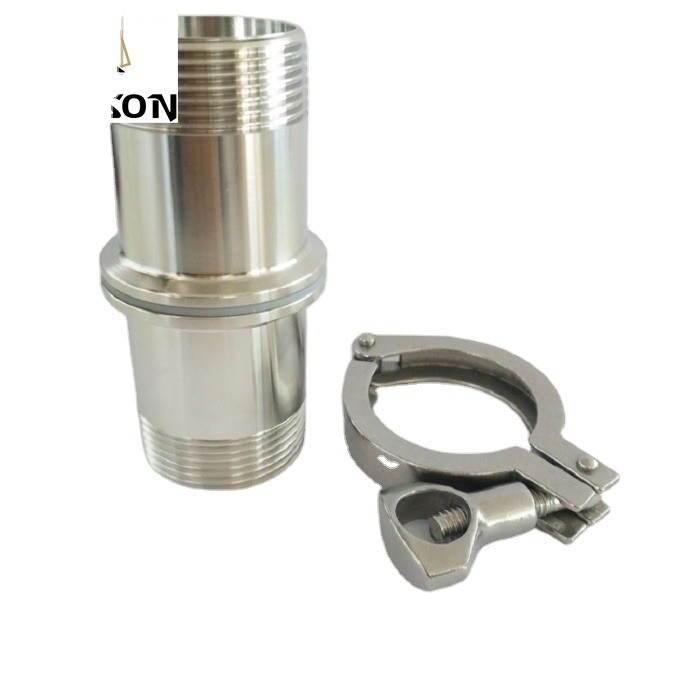 Tri-clampe Tri-clampe en acier inoxydable charnière sanitaire pour le code de tête carrée 2 pouces lignes de tuyauterie Connectez