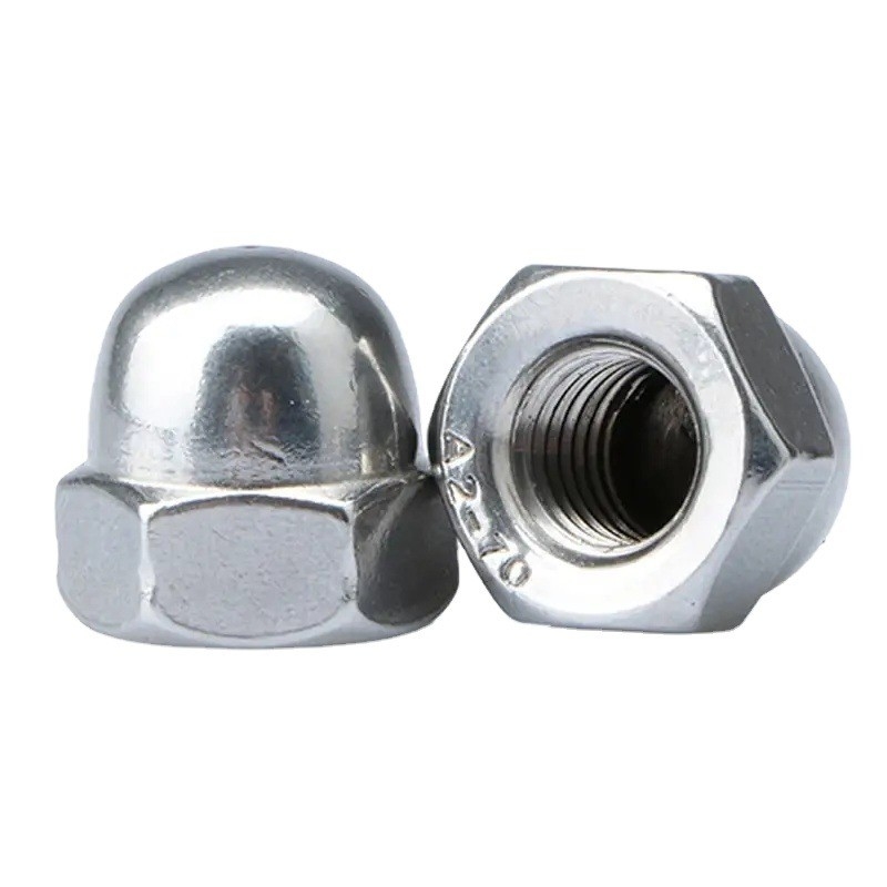 Système de mesure métrique 304 316 en acier inoxydable Noix de capuchon hexagonale M3 m4 m5 m8 DIN1587 Noix de gland de dôme hexagonal pour l'exploitation minière durable