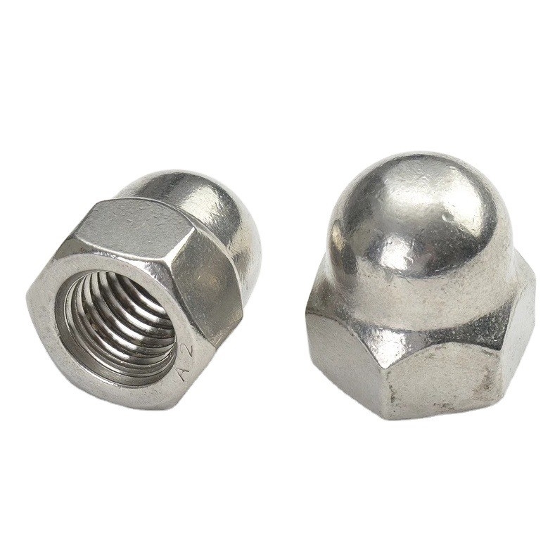 Traitement de l'eau DIN Standard Yellow Coating Brass Finish Zinc Flake Coated Hex Cap Nut Acorn Nut avec Cap Hexagon Dome