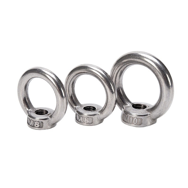 Rings triangulaires en acier inoxydable à finition d'oxyde noir Boulons pour les yeux féminins pour le levage dans les écrous de rigging DIN582