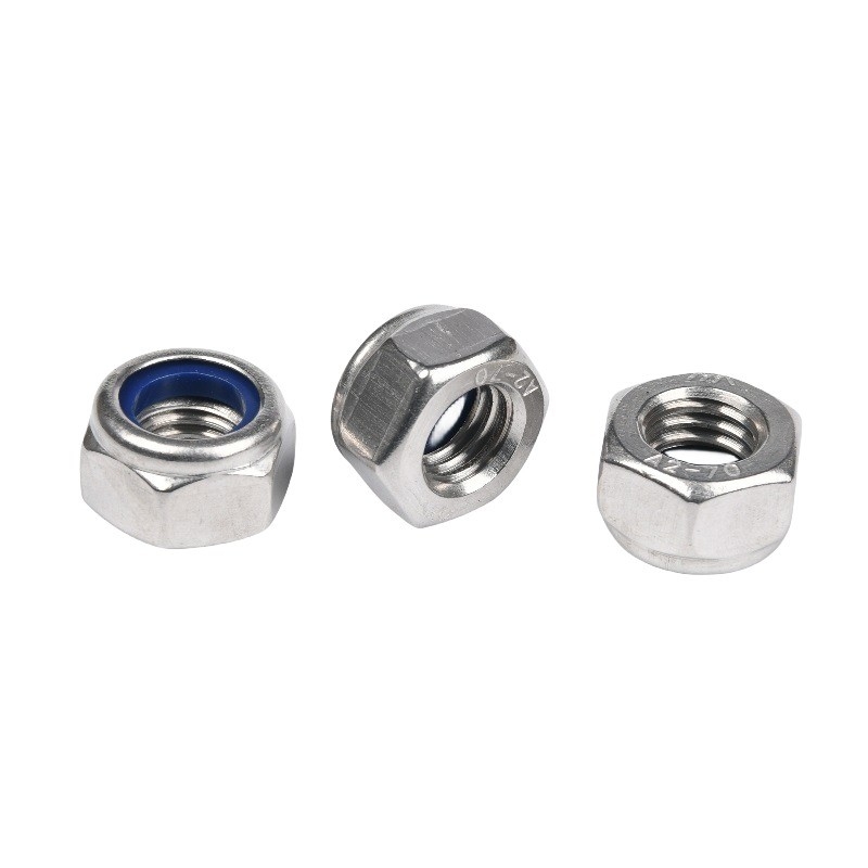 Les pièces d'accrochage galvanisées en acier zinc-flakes enduites en pouce impérial M8 estampage à chaud Din985 Nylock Lock Rivet Hexagon Nut