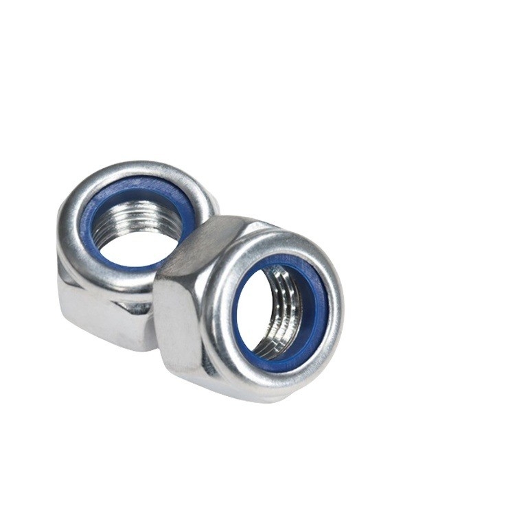 GB Standard en acier inoxydable SS201/304/316 Hexagon Nylon Insert Self Locking Nut DIN982 Finition simple pour les équipements miniers