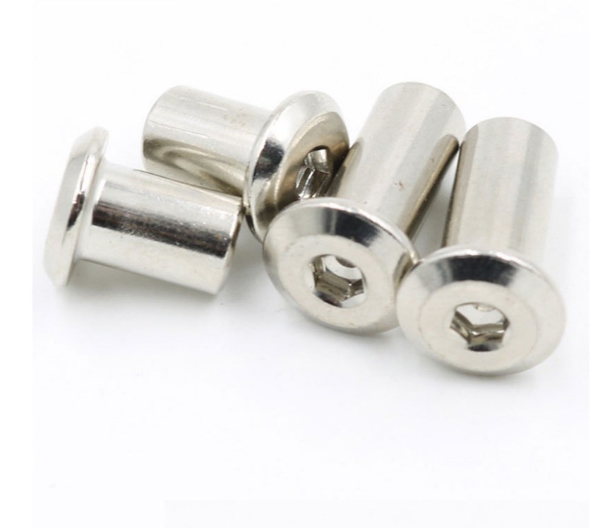 ANSI/ASME Standard M3 M4 M5 M6 M8 M10 M12 1/4 3/8 5/16 acier au carbone à tête plate ronde écrousse hexagonale pour écrous de fûts de meubles