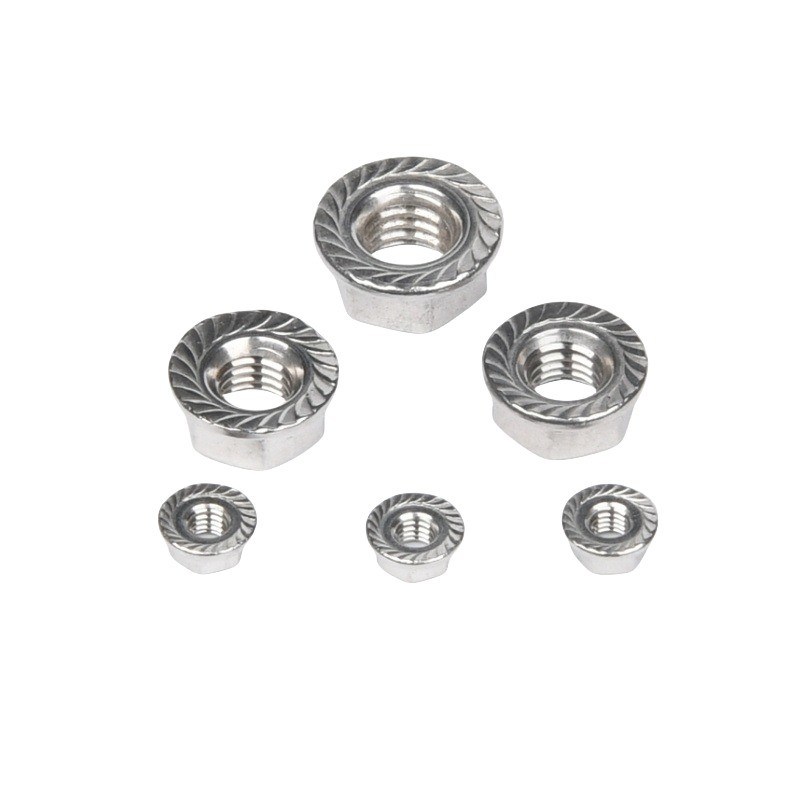 Finition en acier inoxydable standard JIS en acier inoxydable hexagonale, écrous de bride DIN6923 avec système de mesure impérial